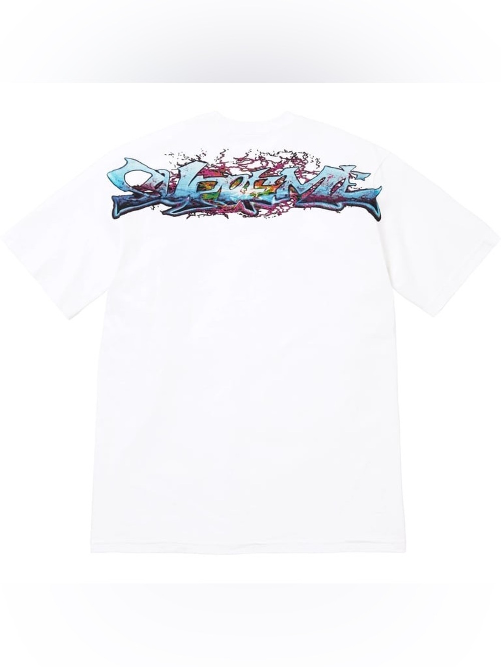 Supreme Tag Tee All Cotton T-Shirt in White FW25 Size XL Graphic Graffiti